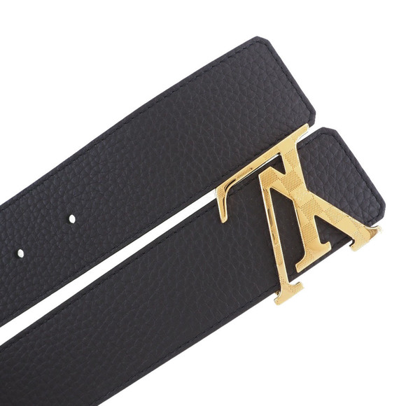 LOUIS VUITTON Centure LV Damier M0333 Calf Black JJ1272 Men's Belt - Picture 4 of 8